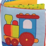 GOKI bawełniana szeleszcząca książeczka z piszczałką dla dzieci