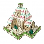 Drewniane puzzle 3D Chatka czarownicy WOODCRAFT