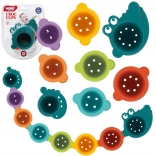 woopie dziecięce kubeczki do kąpieli do przelewania – zestaw 8 szt. z motywem krokodyla