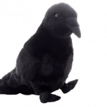 Pluszowy kruk z dźwiękiem 25 cm – przyjazny środowisku