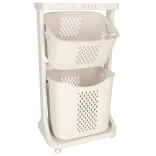 Dwupoziomowy mobilny organizer na pranie i zabawki