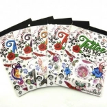 Tymczasowe tatuaże w bloku – 280 szt., mix motywów