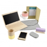 Fisher-Price drewniany zestaw home office dla dzieci (9 elementów)