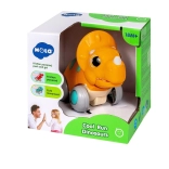 Interaktywny plastikowy dinozaur na kółkach z napędem i ruchomą szczęką