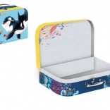 Szkolna papierowa walizka z motywem orki