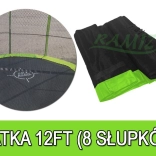 Ochronna siatka SkyRamiz zielona do trampoliny ogrodowej 366cm 8 tuneli na słupki