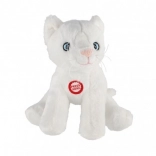 Pluszowy kotek z dźwiękiem 15 cm – biały