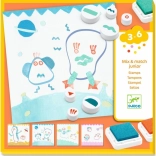 Djeco zestaw pieczątek Potwory