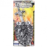 Plastowy miecz z tarczą dla dzieci