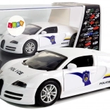 Policyjny sportowy samochód z napędem, światłami i dźwiękami – biały