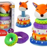 Pluszowa edukacyjna piramida z lisem 27 cm