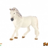 Koń siwy z fioletową grzywą