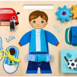 Drewniana aktywna tablica dla dzieci