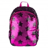 Plecak szkolny z cekinami i wzorem gwiazd