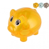 Przezroczysta skarbonka w kształcie świnki 10 cm