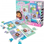 Drewniane puzzle Koci domek GABI – 4 układanki