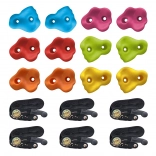 dziecięce uchwyty wspinaczkowe na drzewo z paskami, 12 szt.