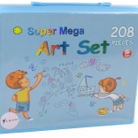 Duży zestaw artystyczny w walizce z 208 częściami