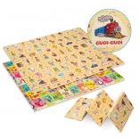 Składana dwustronna mata piankowa HUMBI z XPE 180 × 120 cm – onomatopeje, alfabet i odgłosy zwierząt