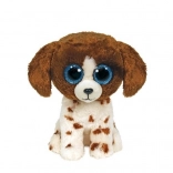 Pluszak Ty Beanie Boos pies Muddles, brązowo-biały, 15 cm