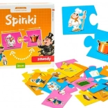 Jawa edukacyjna gra Spinki – zawody, układanka dopasowująca
