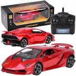 Zdalnie sterowany samochód LAMBORGHINI 1:24, czerwony 2.4 GHz