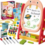 WOOPIE dwustronna magnetyczna tablica do rysowania i nauki liter oraz liczb, 56 elementów