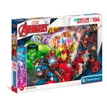 Błyszczące puzzle Marvel: Avengers 104 elementy