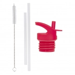 A Little Lovely Company zestaw akcesoriów do butelki ze stali nierdzewnej Wiśnie