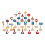 Small Foot znaki drogowe, zestaw 25 elementów