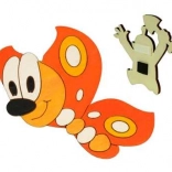 Drewniana ozdobna magnes motyl