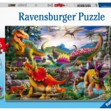 Ravensburger puzzle T‑Rex Terror 35 elementów