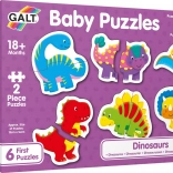 Baby puzzle dinozaury 6×2 elementy GALT
