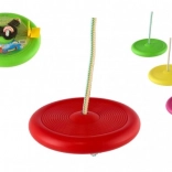 Dziecięca huśtawka talerzowa do ogrodu, różowa, średnica 28 cm
