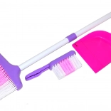 Dziecięcy zestaw do sprzątania 3 szt., różowo-biały