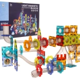 Zestaw świecących magnetycznych klocków kulkowych 176 el.