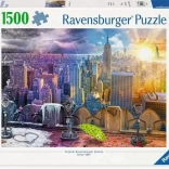 Puzzle 1500 elementów Ravensburger – Nowy Jork latem i zimą