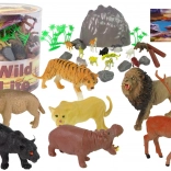 Zestaw figurek dzikie zwierzęta safari + akcesoria