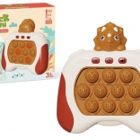 Sensoryczna gra triceratops Pop It ze światłami i dźwiękami, brązowa