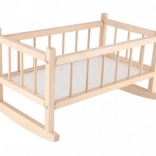 Drewniana kołyska dla lalek