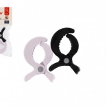 Klipy do wózka czarno-białe 2 szt.