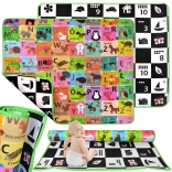 Humbi piankowa dwustronna mata edukacyjna szachownica, polski alfabet i cyfry 180 × 150 × 1,5 cm