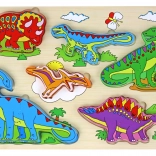 Drewniane 3D Puzzle dla Dzieci Gra Logiczna Dinozaury