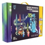 Magnetyczny tor kulkowy 80 elementów ze światłem i muzyką