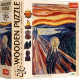 Drewniane dwustronne puzzle TREFL – EDVARD MUNCH: Krzyk, 200 elementów