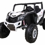 dziecięce elektryczne buggy UTV-MX 24V 4x4 białe z pilotem i kołami EVA