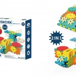 Kreatywny zestaw konstrukcyjny STEAM 51 szt. z kołami zębatymi i silniczkiem