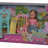 Lalka Evi na placu zabaw dla szczeniąt