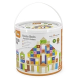 VIGA drewniane edukacyjne klocki 100 szt. – litery i cyfry