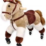 Beżowy konik na kółkach